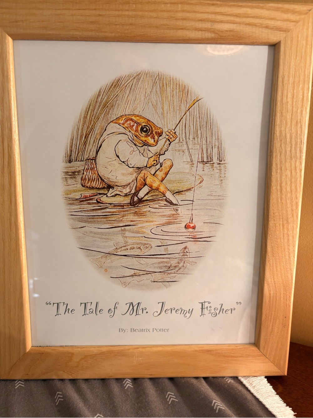 Beatrix Potter 'The Tale of Mr. Jeremy Fisher' Framed Art Print - 10x12.